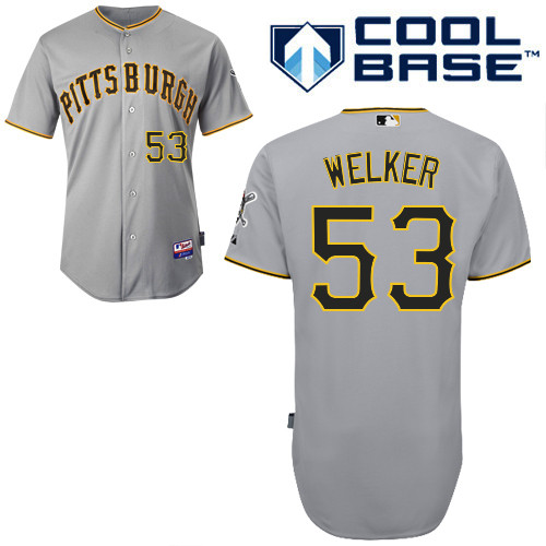 Duke Welker #53 mlb Jersey-Pittsburgh Pirates Women's Authentic Road Gray Cool Base Baseball Jersey